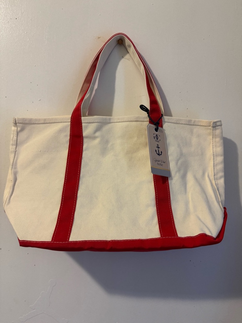 Cream  Canvas Tote Bag with Shoulder Straps